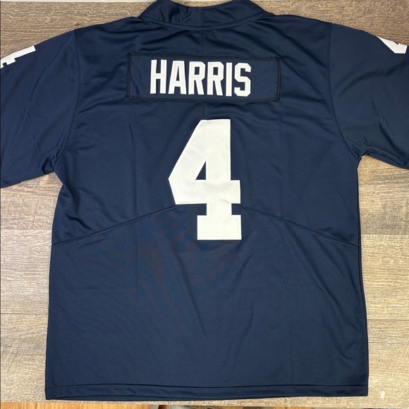 🏈 Nike Penn State Nittany Lions #4 HARRIS Football Jersey – Navy – Size Small - Picture 2 of 7